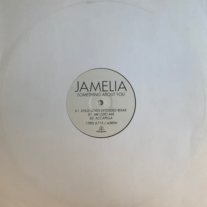 Jamelia “Something About You” 3 Version 12inch Vinyl, Featuring ‘Linus Loves Extended Remix, Mr Ozio Mix and Accapella