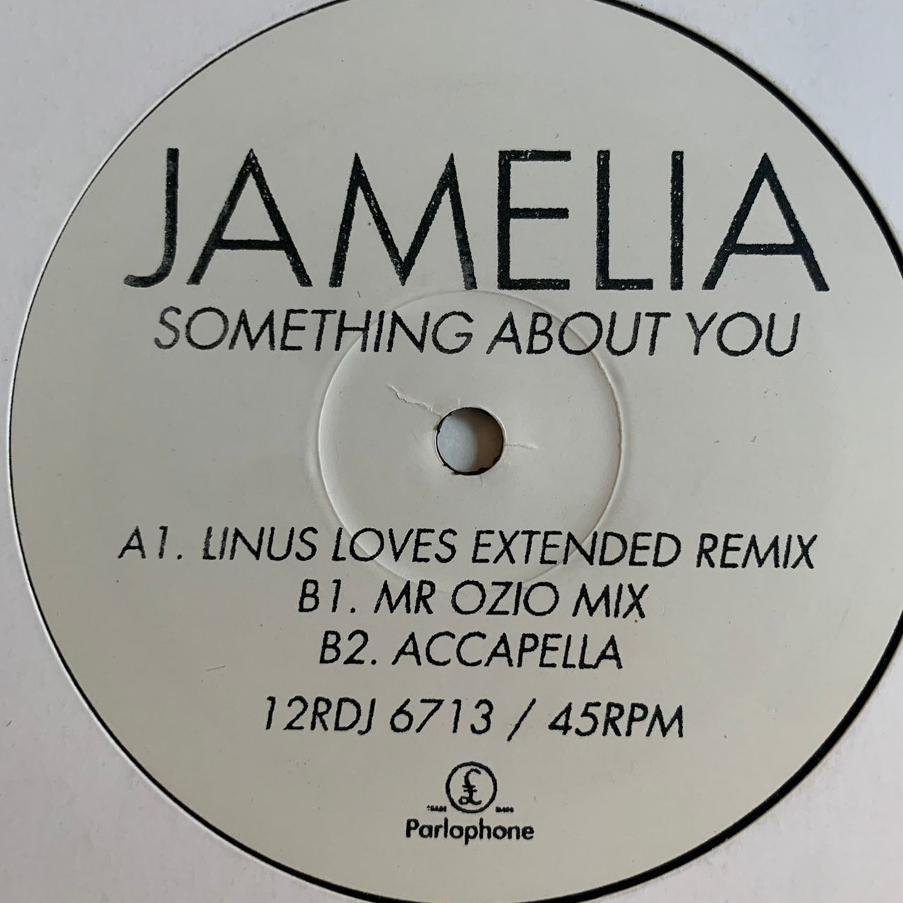 Jamelia “Something About You” 3 Version 12inch Vinyl, Featuring ‘Linus Loves Extended Remix, Mr Ozio Mix and Accapella