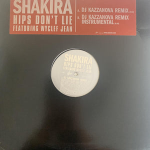 Shakira Feat Wyclef Jean “Hips Don’t Lie” The DJ Kazzanova Remix 2 Track 12inch Vinyl