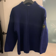 Load image into Gallery viewer, Stone Island Vintage Mock Neck 100% Wool Sweater Size XL complete with Green Edged Badge Made In Italy