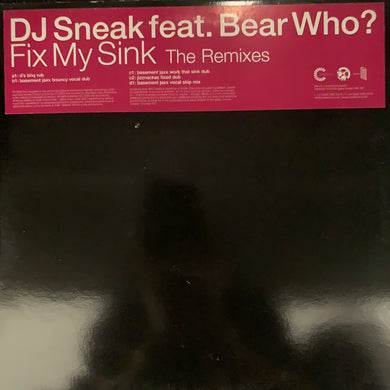 Dj Sneak Feat Bear Who “Fix My Sink” 2 X 12inch Test Pressing 5 Track 12inch Vinyl