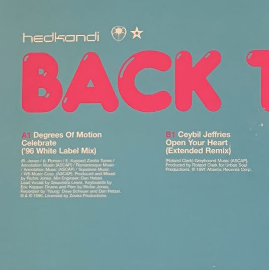 Hedkandi ‘Back To Love’ 03. 05 Limited Edition 12 Vinyl Club Classics 6 Track 12inch Vinyl Double Pack