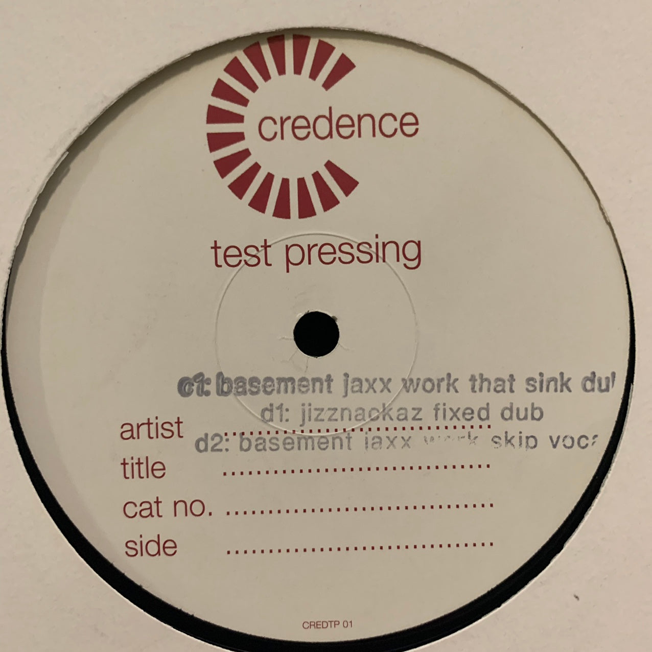 Dj Sneak Feat Bear Who “Fix My Sink” 2 X 12inch Test Pressing 5 Track 12inch Vinyl