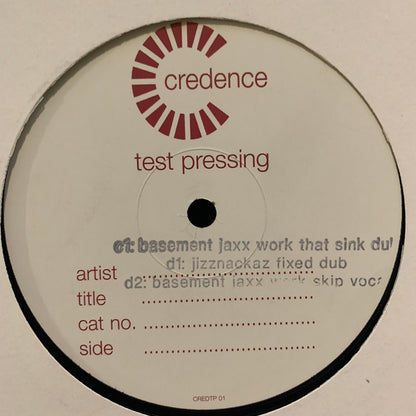 Dj Sneak Feat Bear Who “Fix My Sink” 2 X 12inch Test Pressing 5 Track 12inch Vinyl