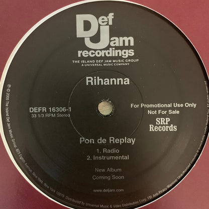 Rihanna “Pon De Replay” 4 version 12inch Vinyl