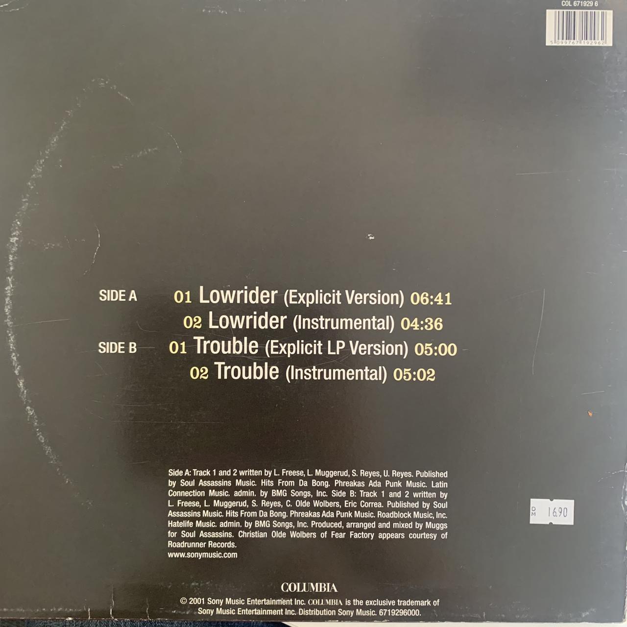 Cypress Hill “Lowrider” / “Trouble” 4 Version 12inch Vinyl