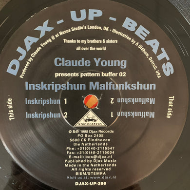 Claude Young ‘Pattern Buffer 02’ 4 Track 12inch Vinyl