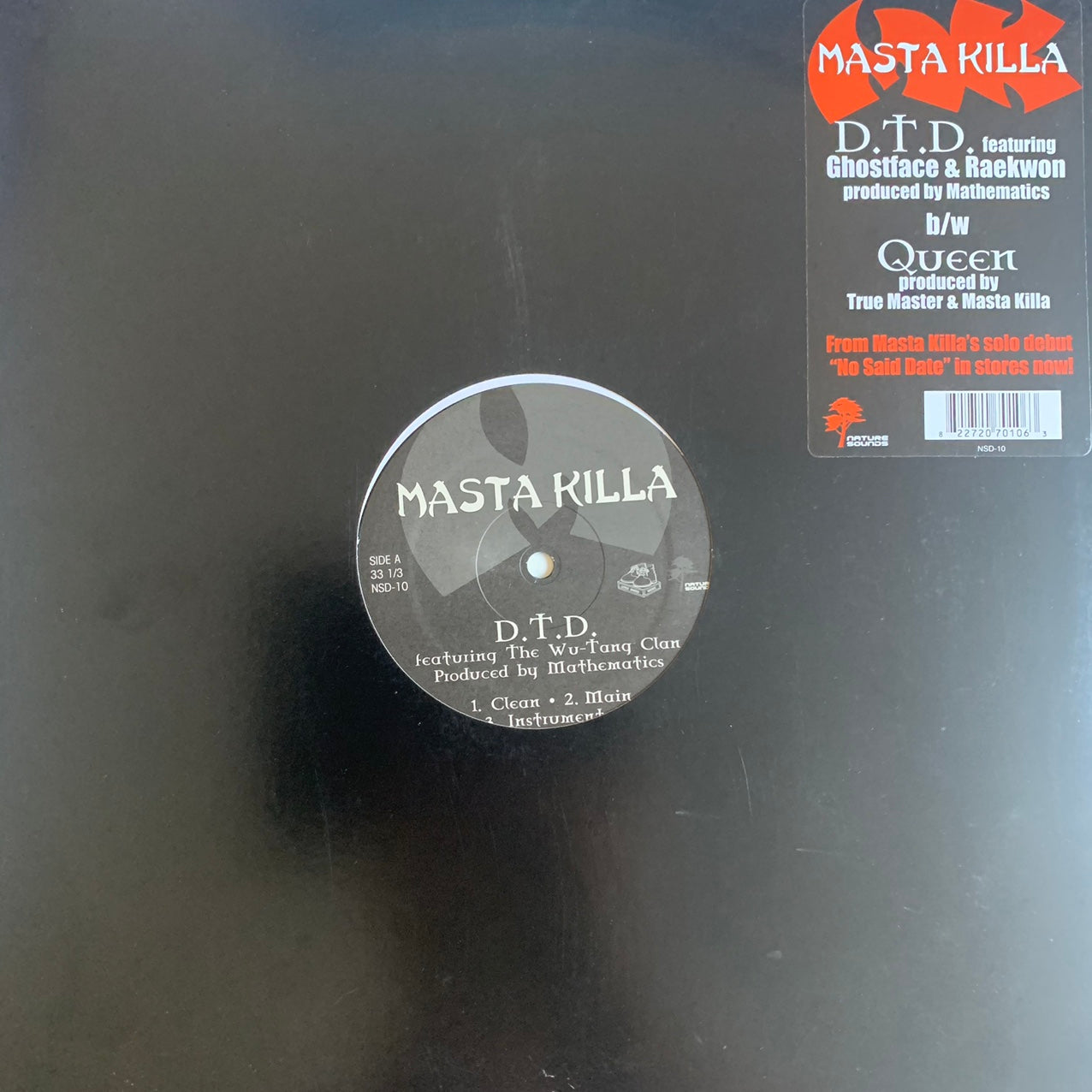 Masts Killa “D.T.D.” Feat Ghostface & Raekwon “Queen” Feat Wu-Tang Clan 6 Version 12inch Vinyl