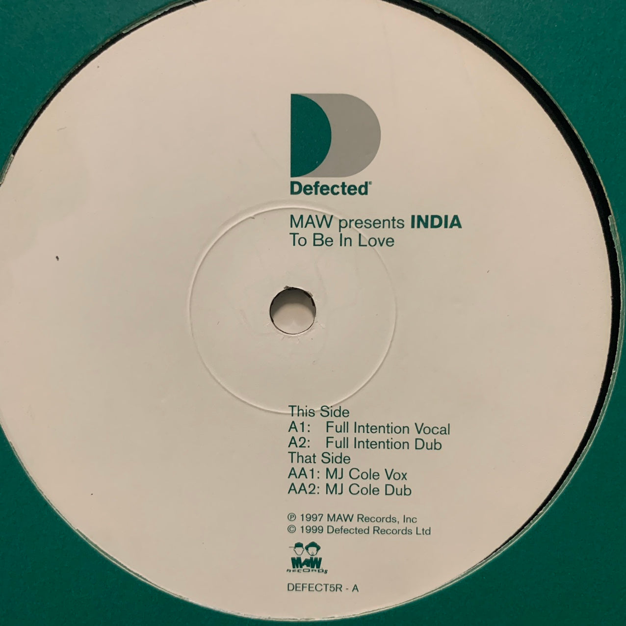 MAW Masters At Work Feat India “To Be Love” 4 Version 12inch Vinyl