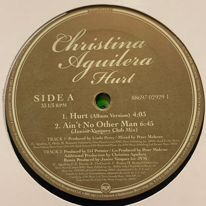 Christina Aguilera “Hurt” / “Ain’t No Other Man” 3 Track 12inch Vinyl
