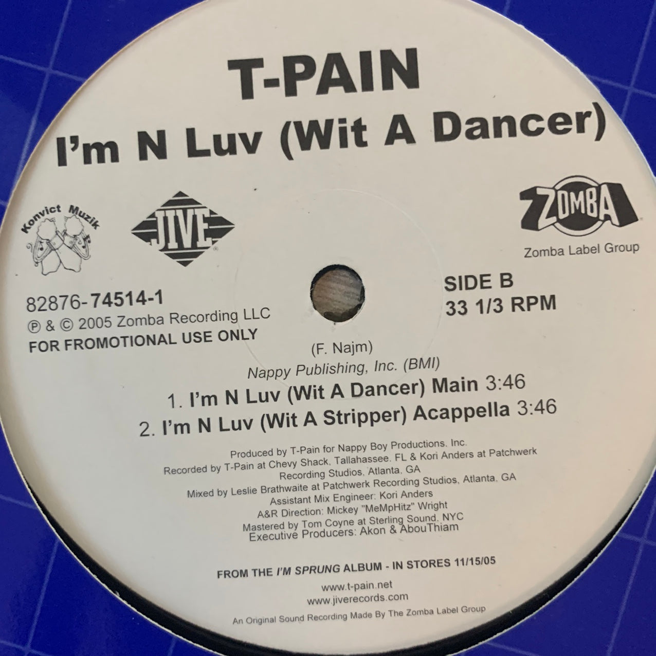 T-Pain “I’m In Luv ( Wit A Stripper )” 6 Version 12inch Vinyl