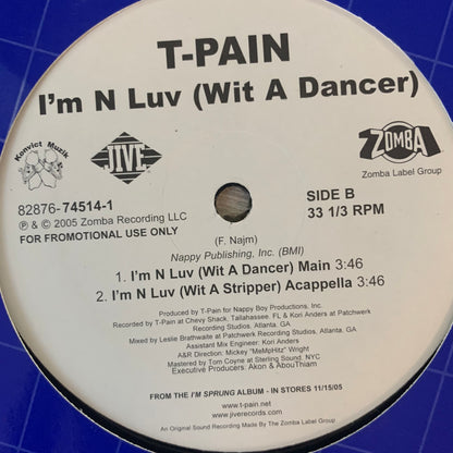 T-Pain “I’m In Luv ( Wit A Stripper )” 6 Version 12inch Vinyl