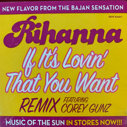 Rihanna “If It’s Love That You Want” 4 version 12inch Vinyl
