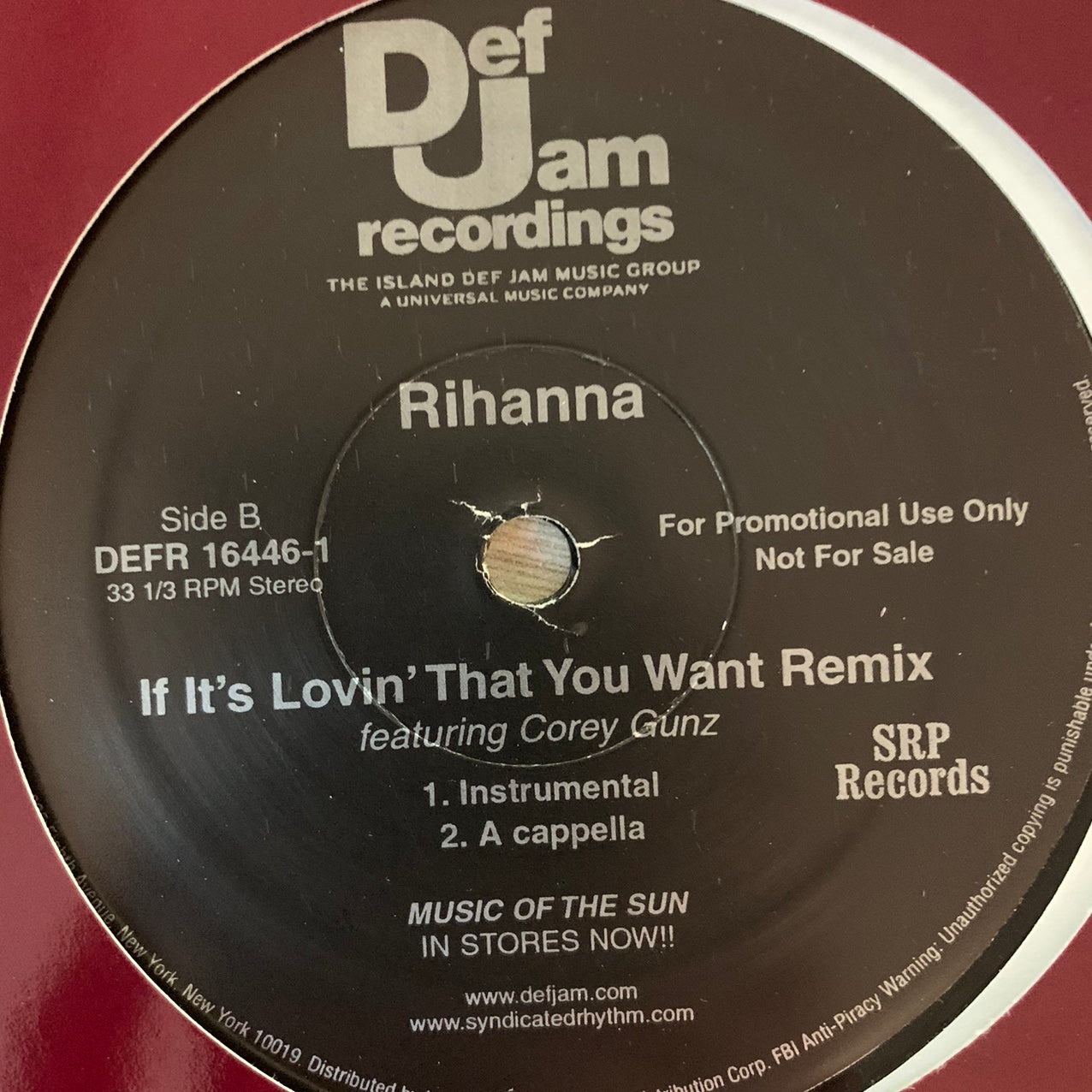 Rihanna “If It’s Love That You Want” 4 version 12inch Vinyl
