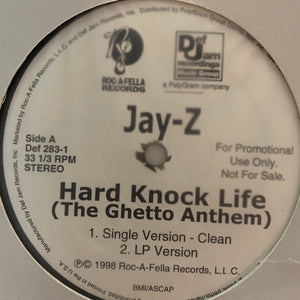 Jay-Z “Hard Knock Life” ( The Ghetto Anthem ) 3 Version 12inch Vinyl