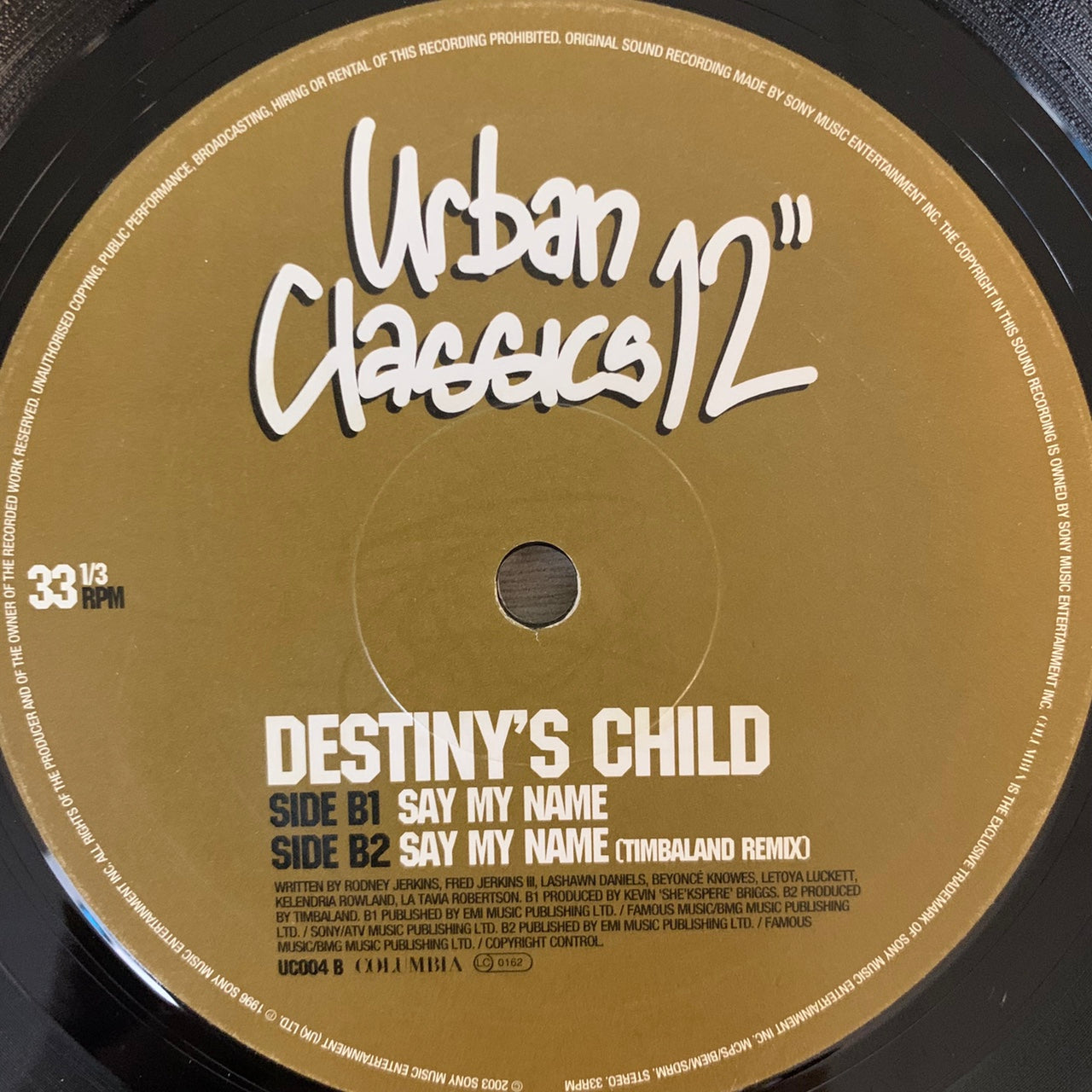 Destiny’s Child “No No No” Part 2 Feat Wyclef Jean / “Say My Name” 4 Version 12inch Vinyl