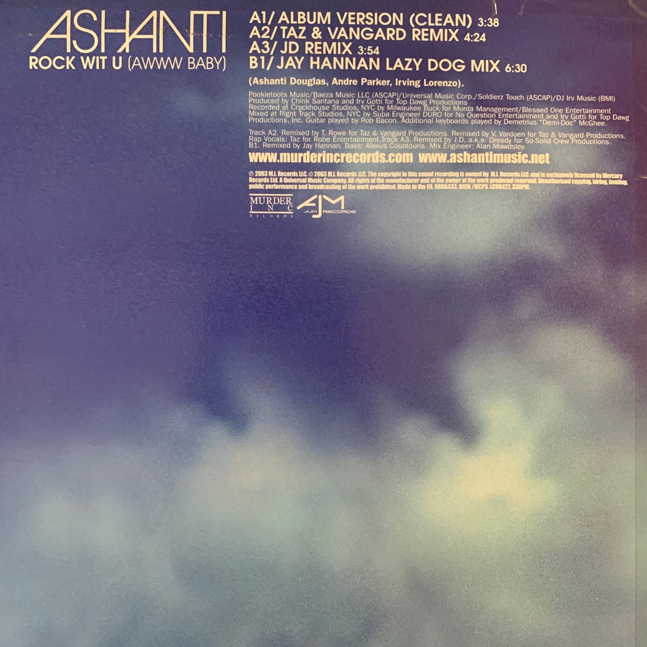 Ashanti “Rock Wit U (Awww Baby)” 4 Version 12inch Vinyl