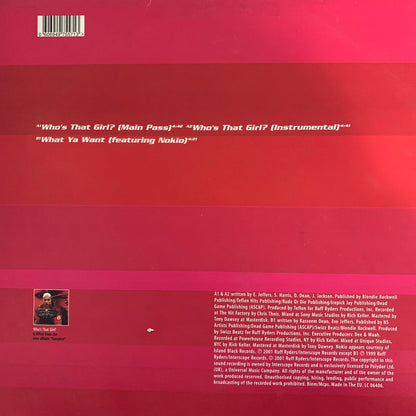 Eve “Who’s That Girl” / “What You Want” 3 Track 12inch Vinyl