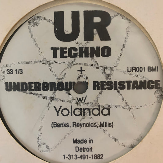 Underground Resistance Feat Yolanda “Techno” 2 Track 12inch Vinyl