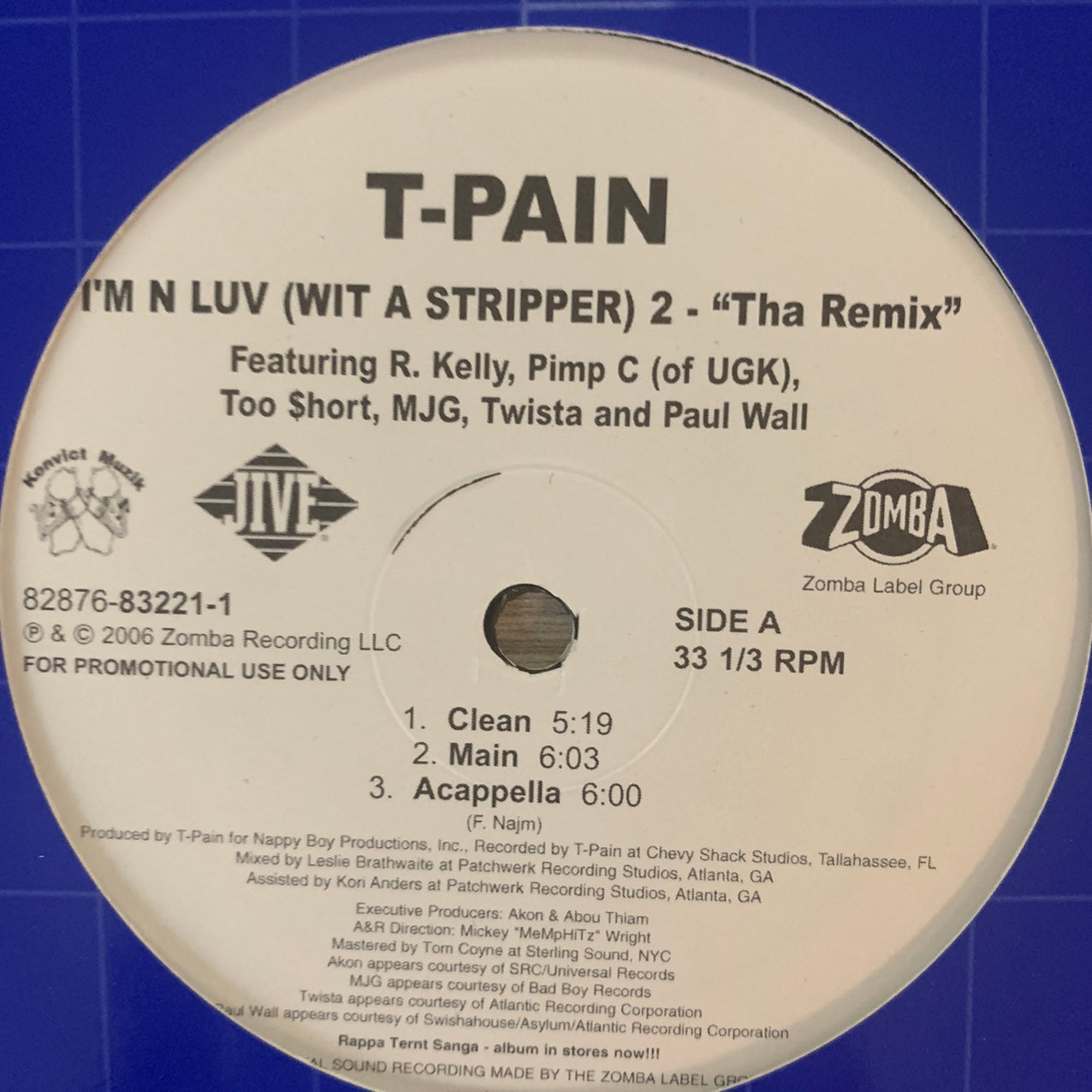 T-Pain “I’m in Luv Wit A Stripper” 6 Version 12inch Vinyl