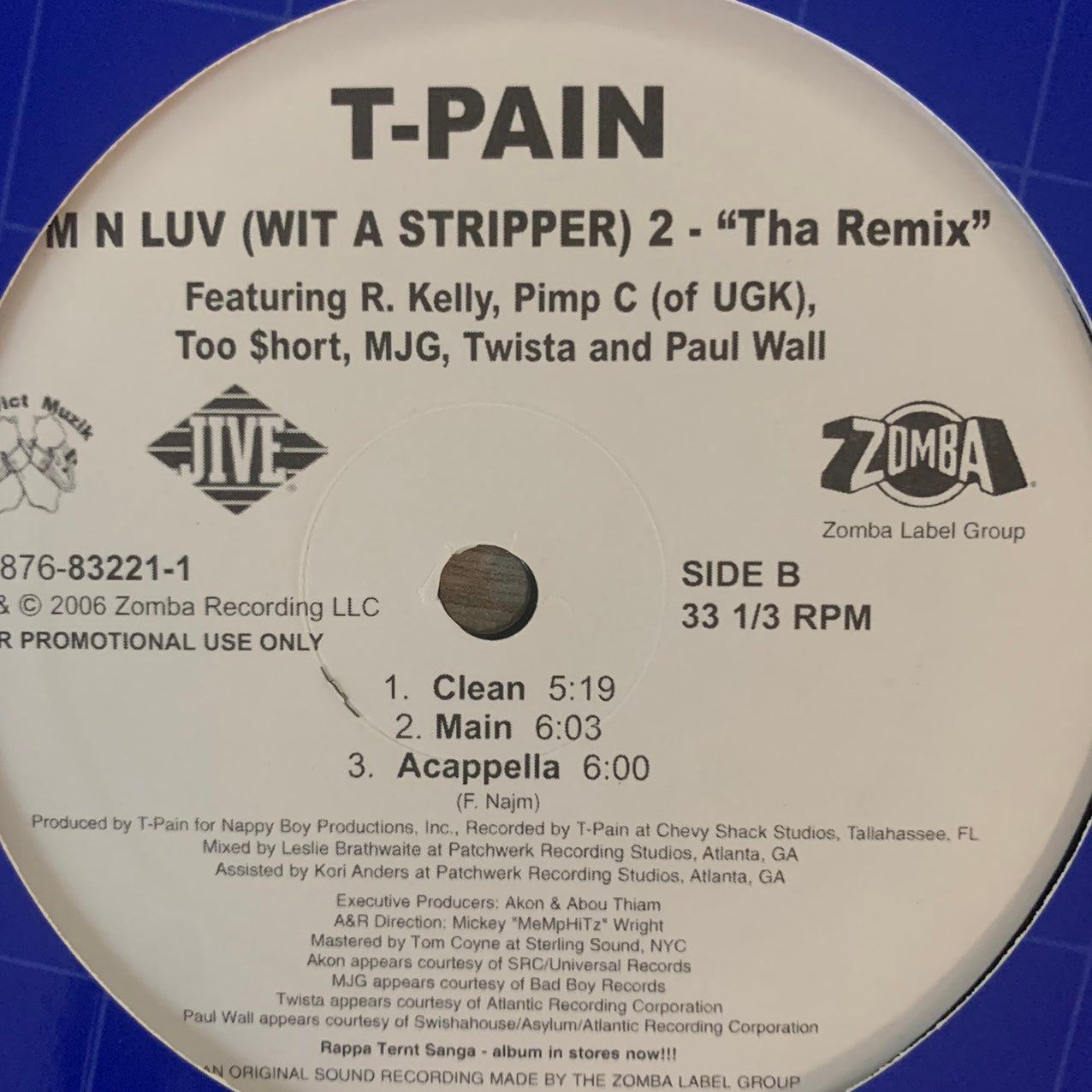 T-Pain “I’m in Luv Wit A Stripper” 6 Version 12inch Vinyl