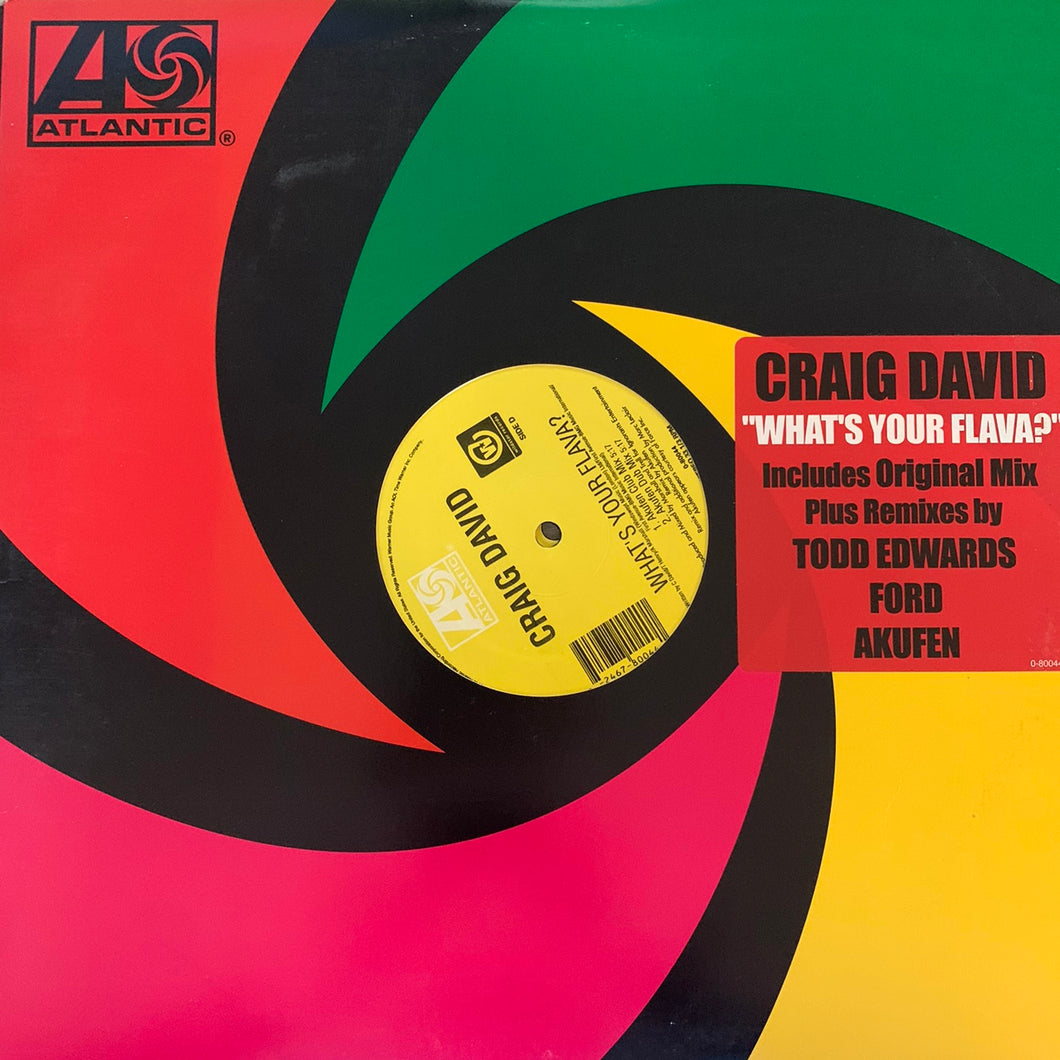Craig David “Whats Your Flava” 2 x 12inch Double Pack 12inch Vinyl