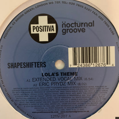 Shapeshifters “Lola’s Theme” 4 Track 12inch Vinyl