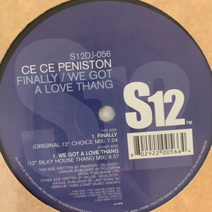 Ce Ce Peniston “Finally” / “We Got A Love Thang” 2 Track 12inch Vinyl