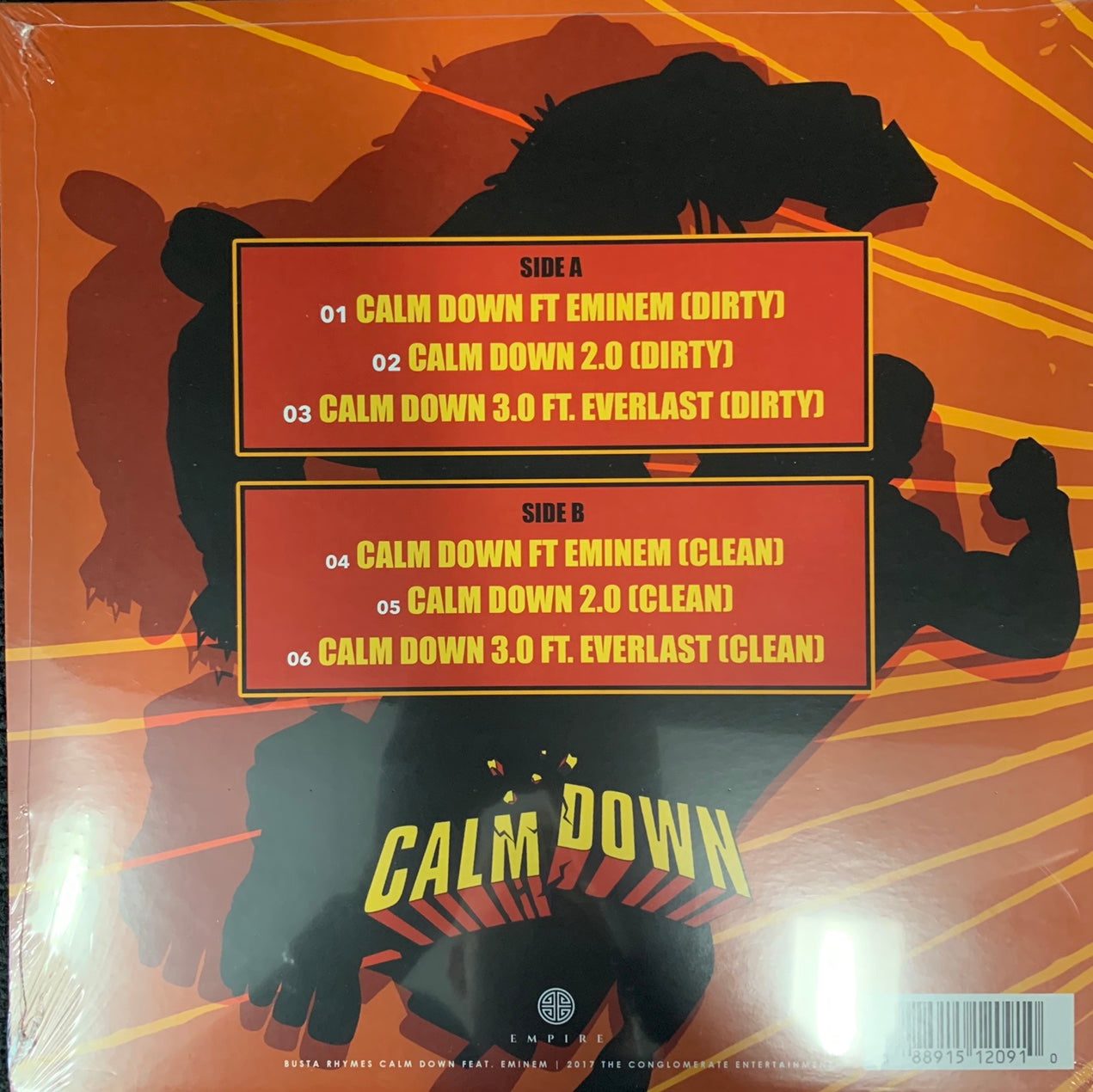 Eminem and Busta Rhymes “Calm Down” Feat Everlast 6 Version 12inch Vi