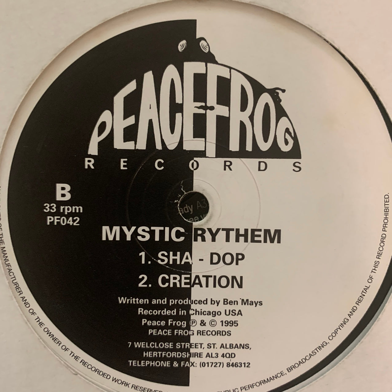 Mystic Rythem “Track Relaxer” 3 Track 12inch Vinyl