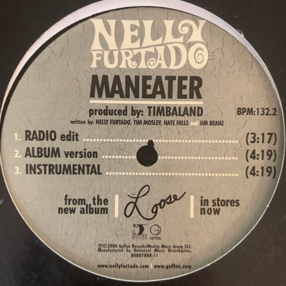 Nelly Furtado “Maneater” 6 Track 12inch Vinyl