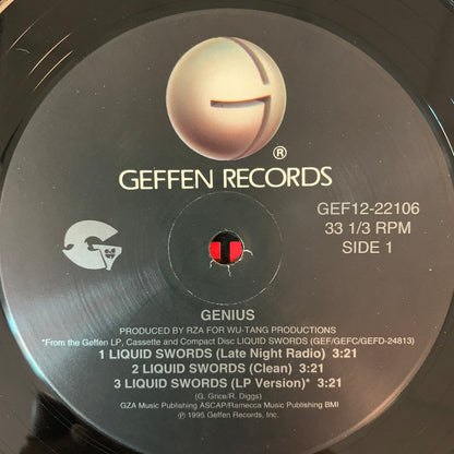 GZA / Genius “Liquid Swords” / “Labels” 5 Version 12inch Vinyl