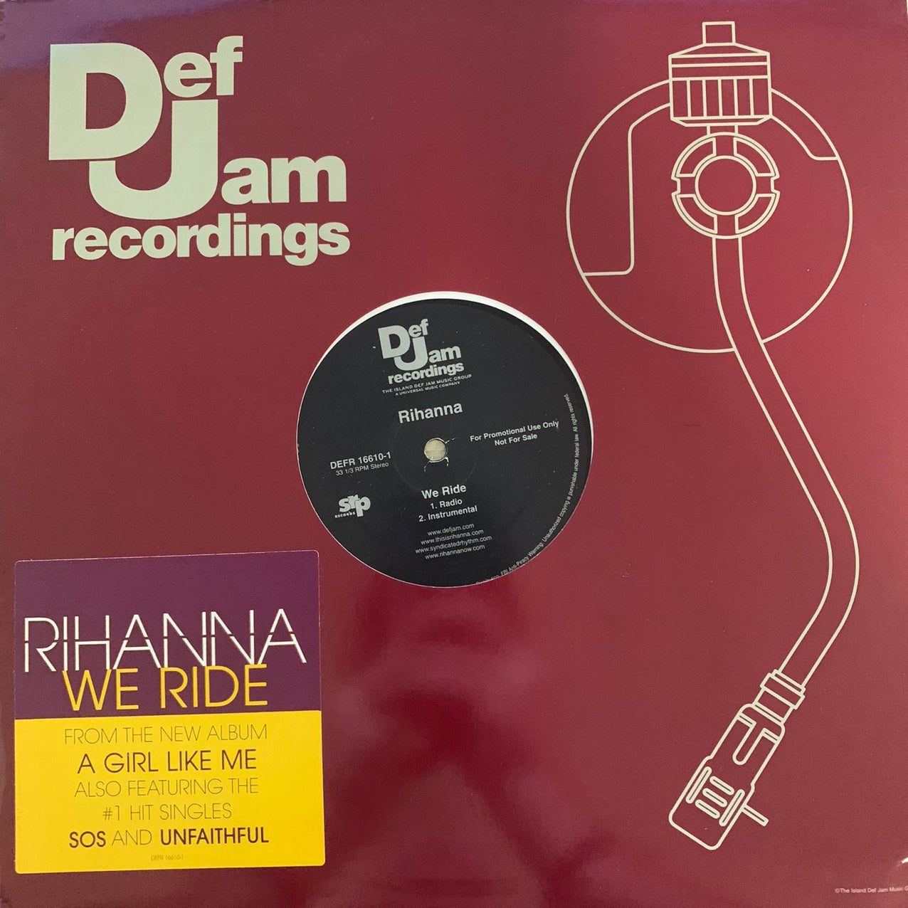 Rihanna “We Ride” 4 Version 12inch Vinyl