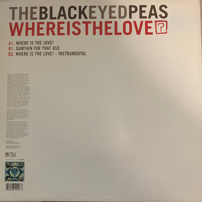 Black Eyed Peas “Where Is The Love” 3 Track 12inch Vinyl