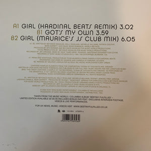 Destiny’s Child “Girl” 3 Track 12inch Vinyl