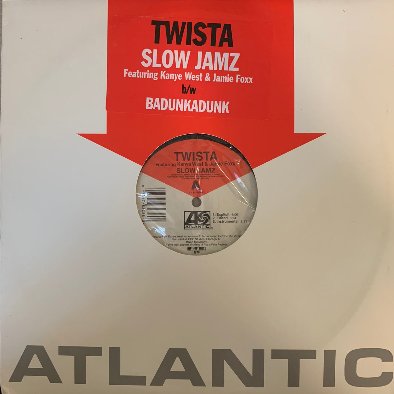 Twista Feat Kanye West “Slow Jamz” 6 Version 12inch Vinyl