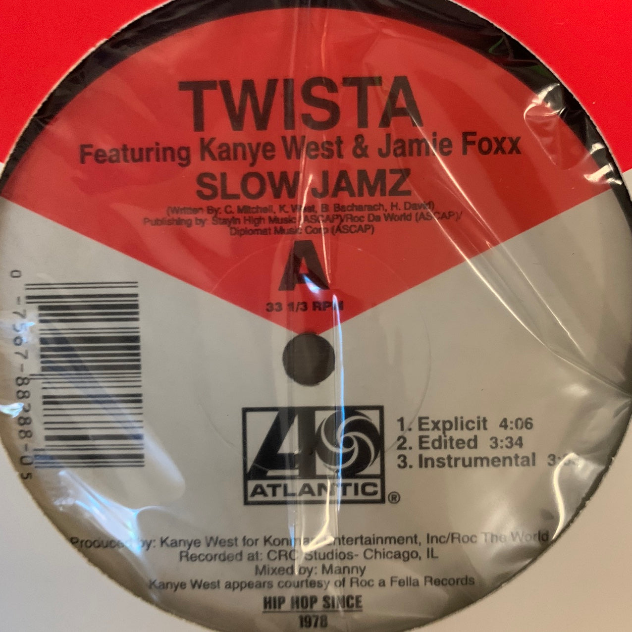 Twista Feat Kanye West “Slow Jamz” 6 Version 12inch Vinyl