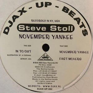 Steve Stoll “November Yankee” Ep 3 Track 12inch Vinyl