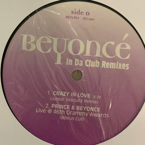 Beyoncé’ In Da Club’ Remixes 6 Track 12inch Vinyl