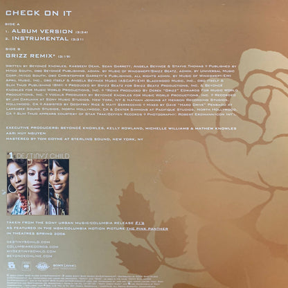 Beyoncé “Check On It” 3 Version 12inch Vinyl