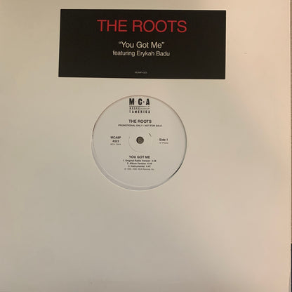 The Roots Feat Erykah Badu “You Got Me” 6 Version 12inch Vinyl