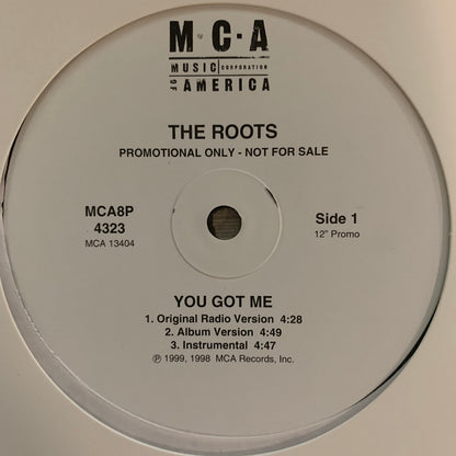 The Roots Feat Erykah Badu “You Got Me” 6 Version 12inch Vinyl
