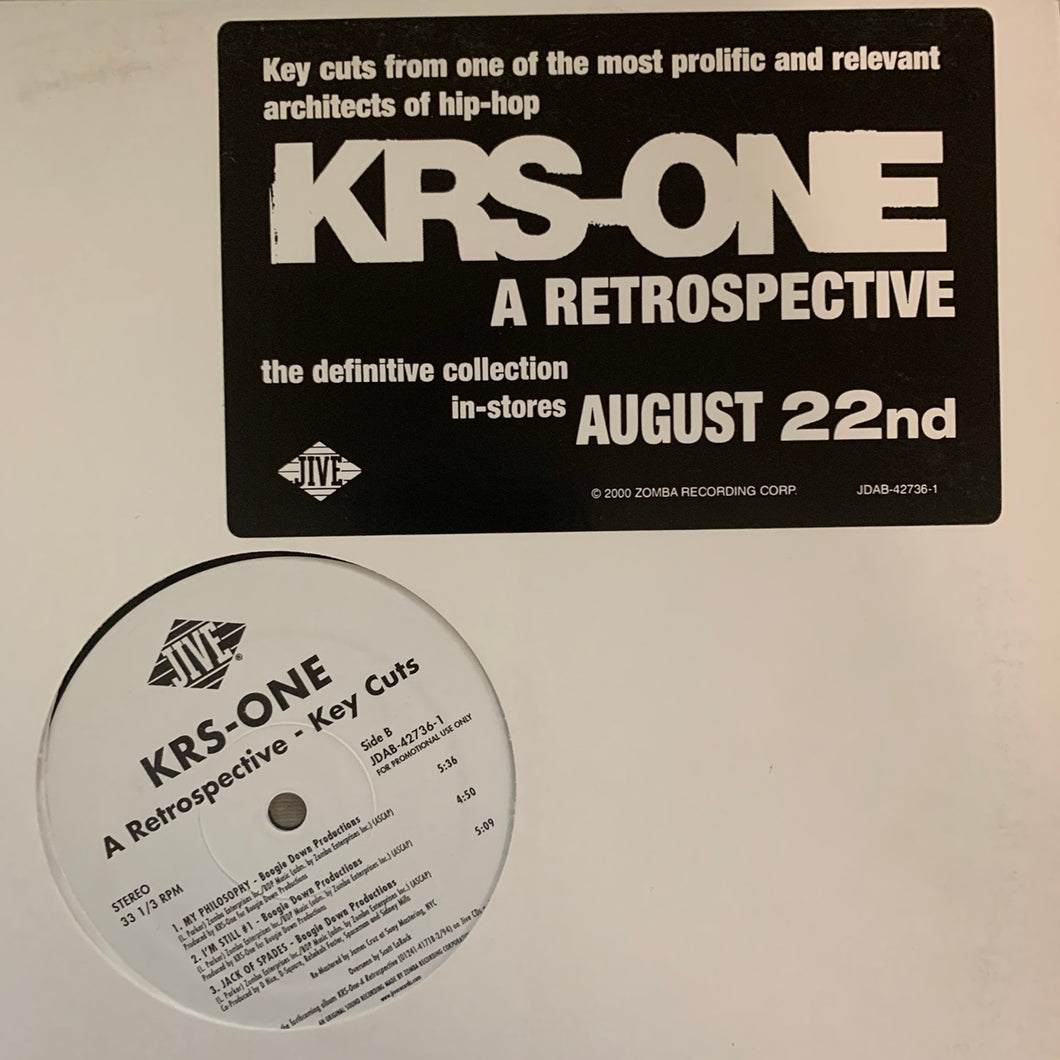 KRS-ONE ‘A Retrospective’ 6 Track 12inch Album Sampler Feat “My Philosophy” / “Jack Of Spades” / “Criminal Minded” / “South Bronx”