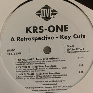KRS-ONE ‘A Retrospective’ 6 Track 12inch Album Sampler Feat “My Philosophy” / “Jack Of Spades” / “Criminal Minded” / “South Bronx”