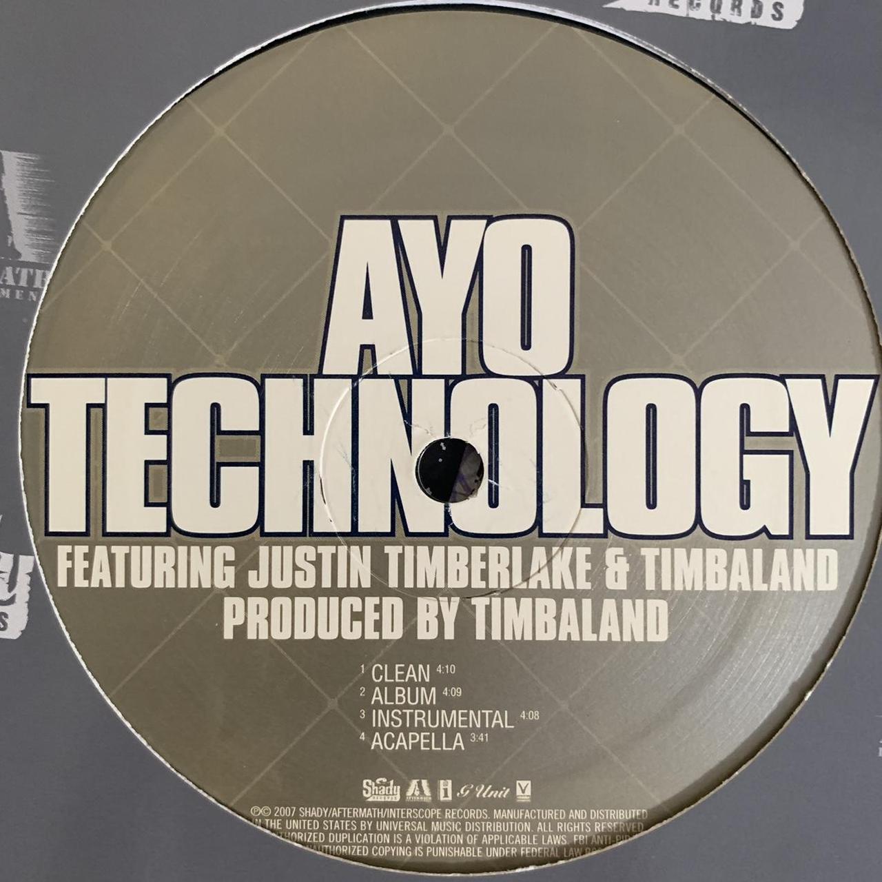 50 Cent Featuring Justin Timberlake “Ayo Technology” 4 Track 12inch Vinyl