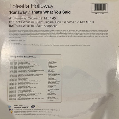 Loleatta Holloway "Run Away Girl"