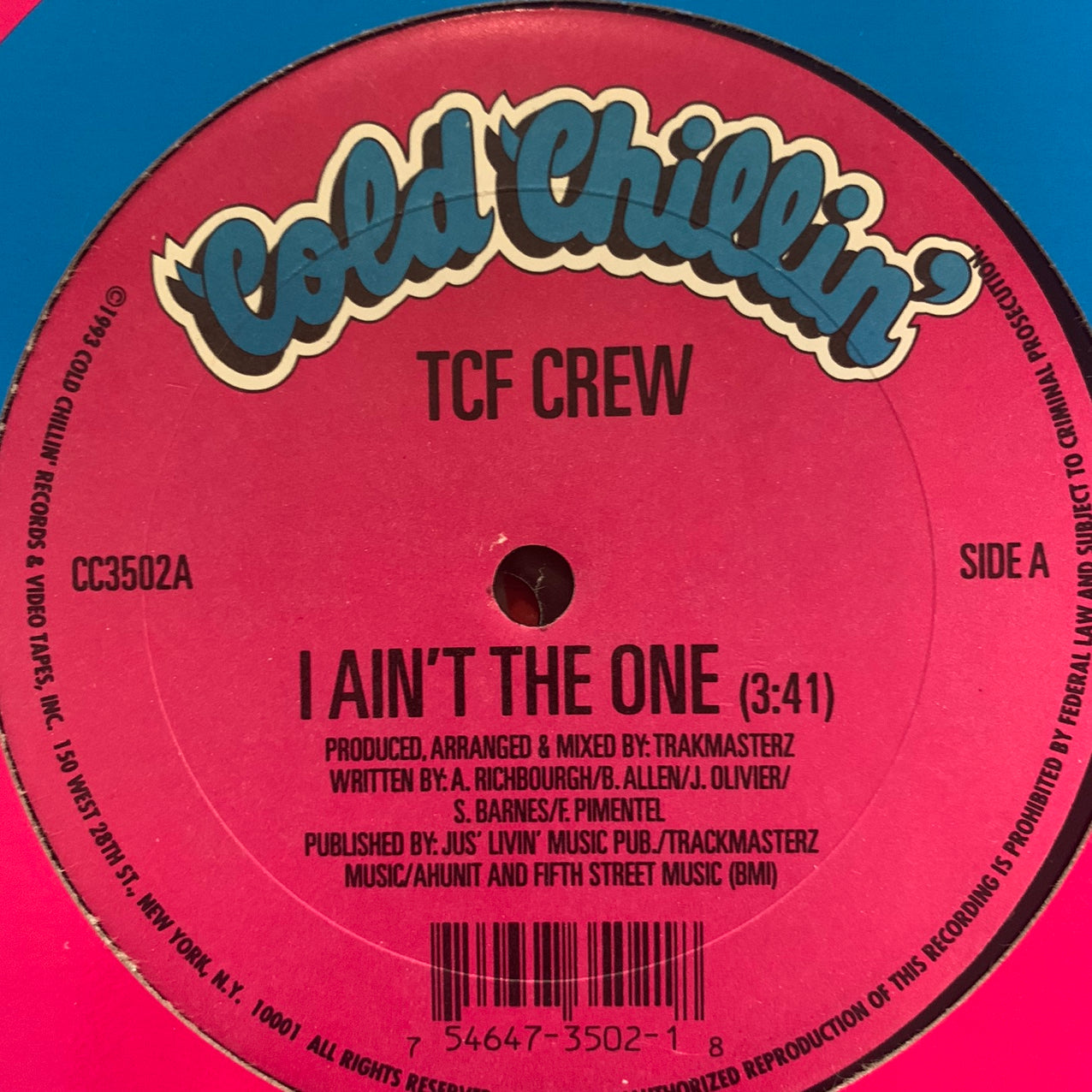 TCF Crew “I Ain’t The One” 2 Track 12inch Vinyl
