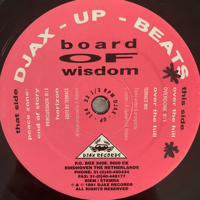 Board Of Wisdom “Over The Hill” Ep 4 Track 12inch Vinyl