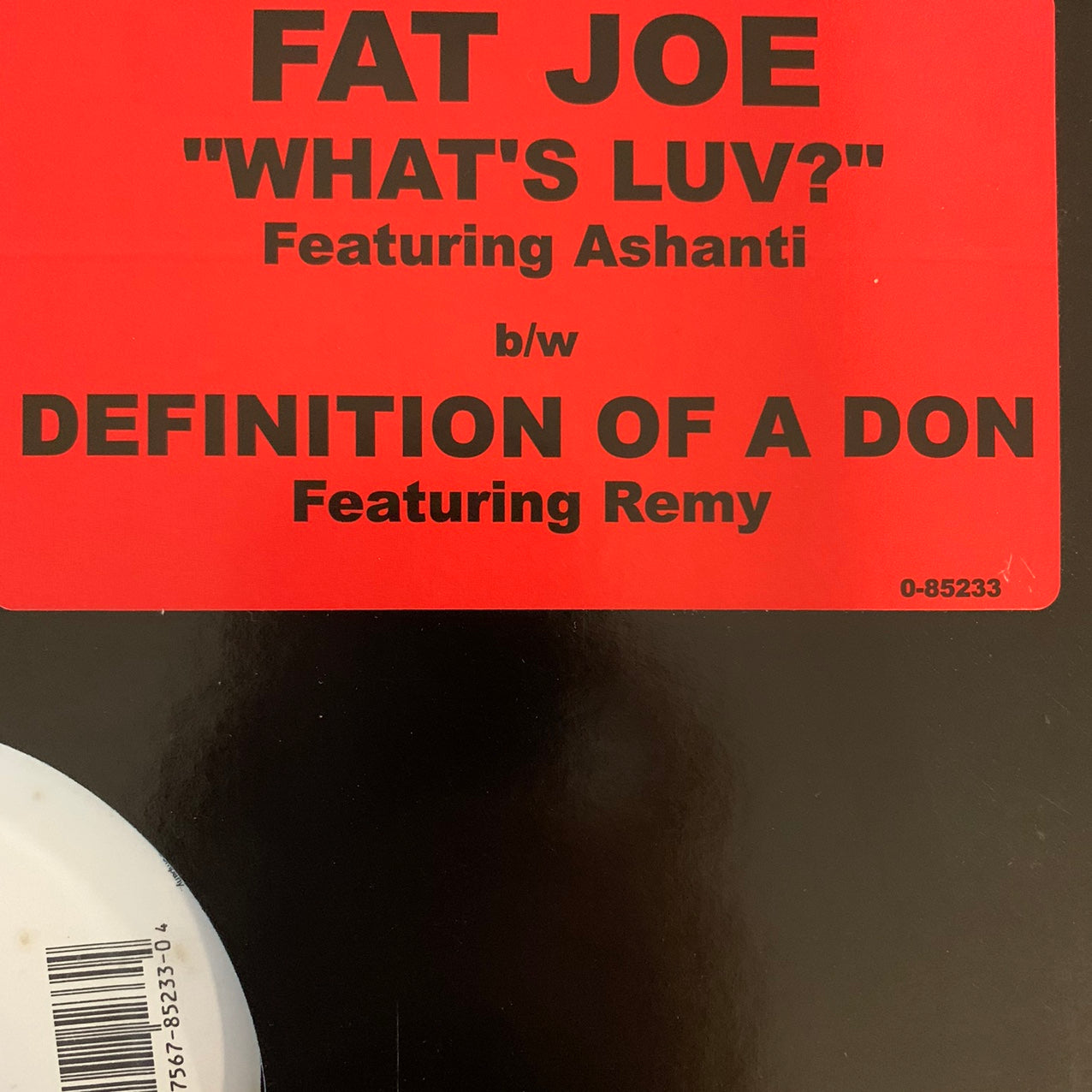 Fat Joe “What’s Luv” Feat Ashanti 6 Version 12inch Vinyl