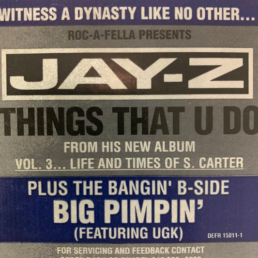 Jay-Z “Things That You Do” / “Big Pimpin” 6 version 12inch Vinyl